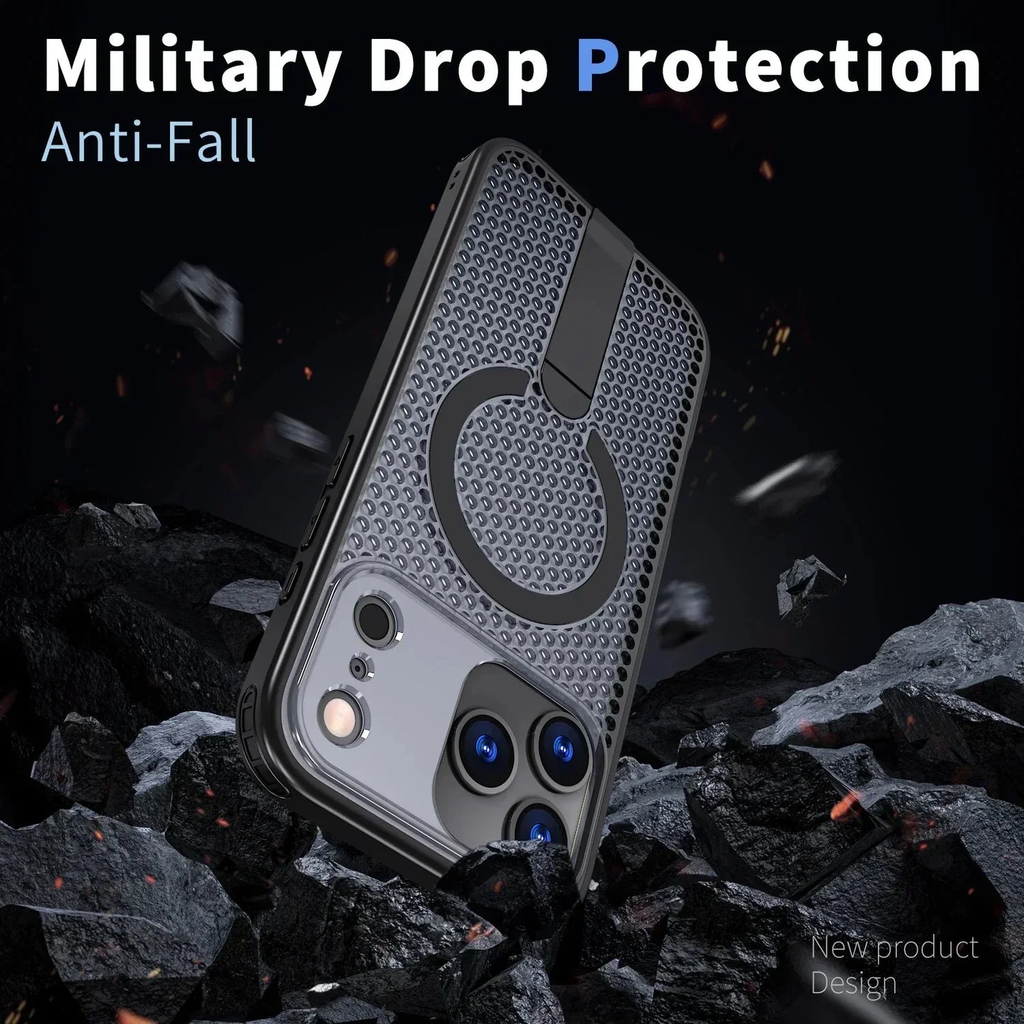 Magnetic Case Anti-drop Heat Dissipation Protective Cover for iPhone 17/ 16 /15 /14