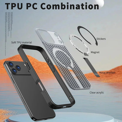 Magnetic Case Anti-drop Heat Dissipation Protective Cover for iPhone 17/ 16 /15 /14