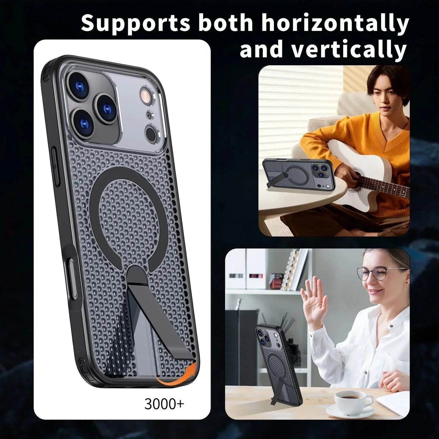 Magnetic Case Anti-drop Heat Dissipation Protective Cover for iPhone 17/ 16 /15 /14