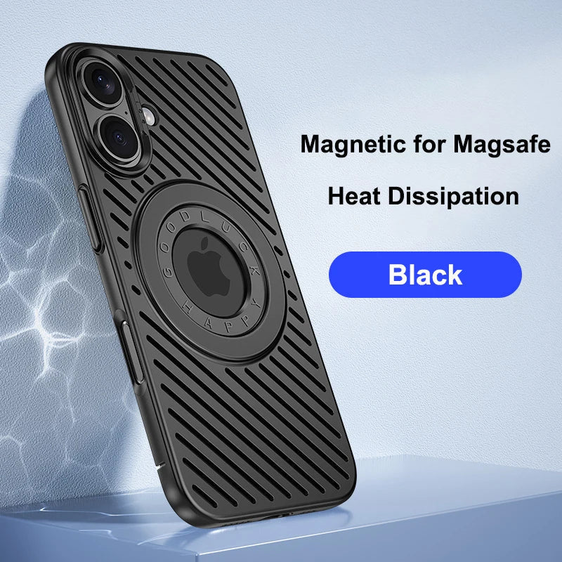 MAGNETIC CASE  MATTE HEAT DISSIPATION HARD FOR IPHONE 16 15 14