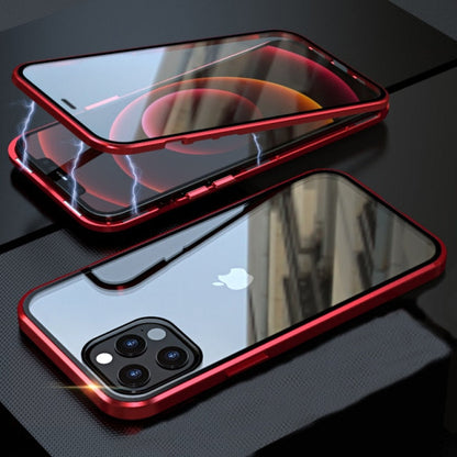 Magnetic Metal Case Clear Double-Sided Glass For iPhone 13 / 12 Series